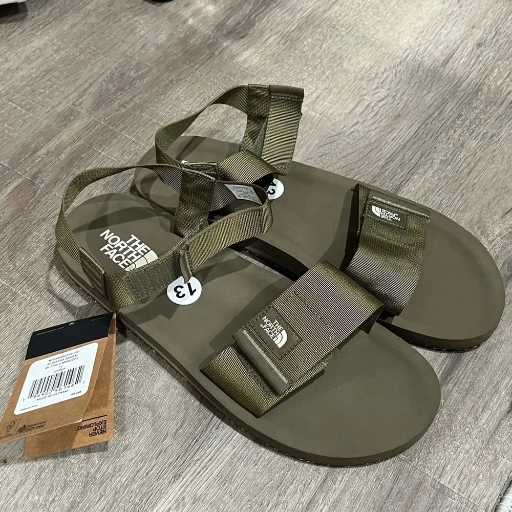 NWT The North Face TNF Size 13 Brown Skeena Sandals Men’s Flip Flops